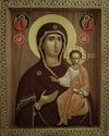 Икона резная Смоленская икона Божией Матери